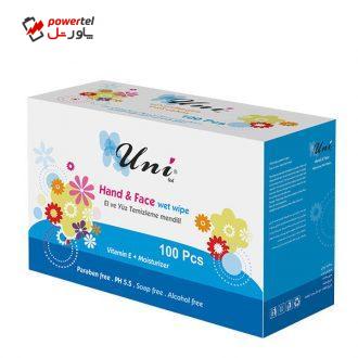 دستمال مرطوب یونی لد کد 175 بسته 100 عددی