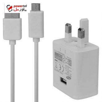 شارژر دیواری مدل EP-TA20UWE به همراه کابل تبدیل microUSB
