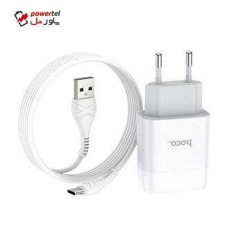 شارژر دیواری هوکو مدل C73A به همراه کابل تبدیل USB-C شارژر دیواری هوکو مدل C73A به همراه کابل تبدیل USB-C