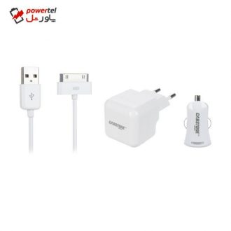 شارژر دیواری کبستون مدل 63049 به همراه شارژر فندکی و کابل تبدیل USB به لایتنینگ 30 پین شارژر دیواری کبستون مدل 63049 به همراه شارژر فندکی و کابل تبدیل USB به لایتنینگ 30 پین