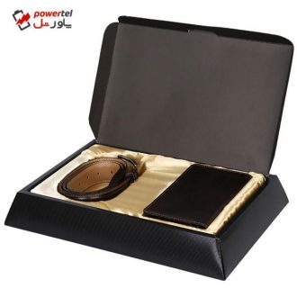 ست هدیه رویال چرم کد SL5-DarkBrown