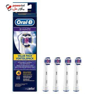 سری یدک مسواک برقی اورال-بی مدل 3D White بسته 4 عددی سری یدک مسواک برقی اورال-بی مدل 3D White بسته 4 عددی