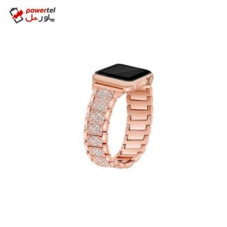 بند طرح نگین دار مدل LUX88 مناسب برای اپل واچ 42/44 میلی متری بند طرح نگین دار مدل LUX88 مناسب برای اپل واچ 42/44 میلی متری
