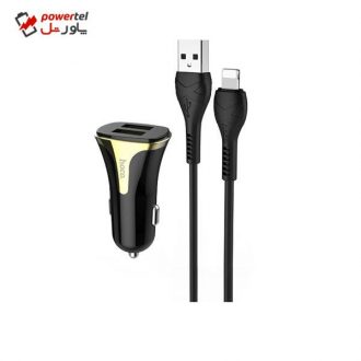 شارژر فندکی هوکو مدل Z31 به همراه کابل تبدیل لایتنینگ