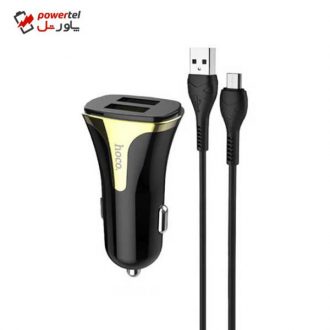 شارژر فندکی هوکو مدل Z31 به همراه کابل تبدیل microUSB