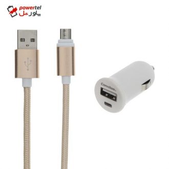 شارژر فندکی کملیون مدل DD811 به همراه کابل تبدیل microUSB