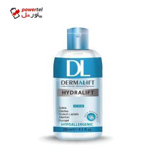محلول پاک کننده آرایش صورت درمالیفت مدل HYDRALIFT حجم 250 میلی لیتر محلول پاک کننده آرایش صورت درمالیفت مدل HYDRALIFT حجم 250 میلی لیتر