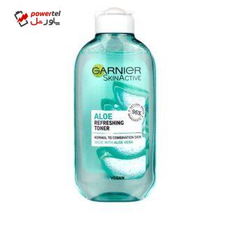 محلول پاک کننده آرایش صورت گارنیه سری Skin Active مدل Aloe حجم 200 میلی لیتر