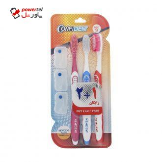 مسواک کانفیدنت سری NewDent مدل Bristles با برس نرم بسته 3 عددی مسواک کانفیدنت سری NewDent مدل Bristles با برس نرم بسته 3 عددی