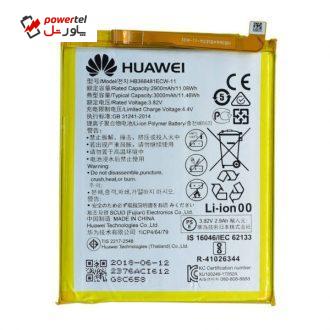 باتری موبایل مدل HB366481ECW65 ظرفیت 3000 میلی آمپر ساعت مناسب برای گوشی موبایل آنر 9