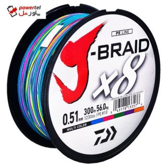نخ ماهیگیری دایوا مدل J-Braid×8 سایز 0.51 میلی متر نخ ماهیگیری دایوا مدل J-Braid×8 سایز 0.51 میلی متر