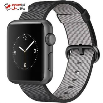 ساعت هوشمند اپل واچ مدل 38mm Aluminum Case With Black Woven Nylon