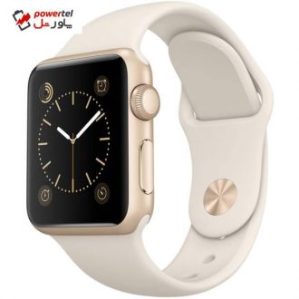 ساعت هوشمند اپل واچ مدل 38mm Gold Aluminum Case with Antique White Sport Band