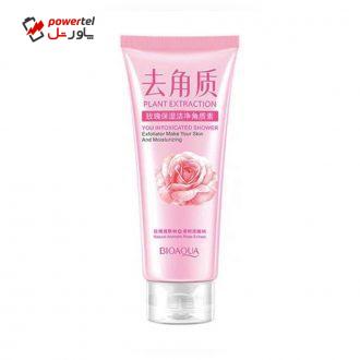 ژل لایه بردار پوست بایو آکوا مدل گل سرخ حجم 120 میلی لیتر