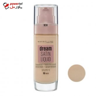 کرم پودر میبلین مدل SATIN LIQUID شماره 10 حجم 30 میلی لیتر
