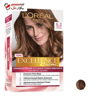 کیت رنگ مو لورآل مدل Excellence شماره 6.3 کیت رنگ مو لورآل مدل Excellence شماره 6.3