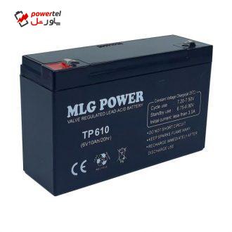 باتری یو پی اس 6 ولت 10 آمپر ساعت ام ال جی پاور مدل TP610 باتری یو پی اس 6 ولت 10 آمپر ساعت ام ال جی پاور مدل TP610