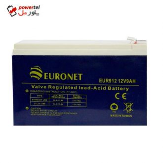 باتری یو پی اس 12 ولت 9 آمپر ساعت یورونت مدل EUR912