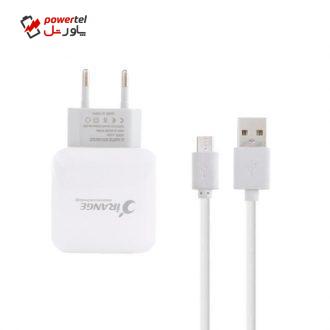شارژر دیواری آی رنج مدل LC038  به همراه کابل تبدیل MicroUSB
