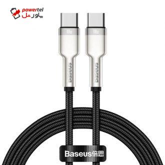 کابل USB-C به USB-C باسئوس مدل catjk-c01 طول 1 متر کابل USB-C به USB-C باسئوس مدل catjk-c01 طول 1 متر
