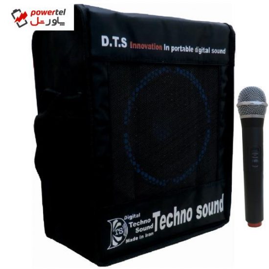 مجموعه اکو همراه شارژی 6 اینچ تکنوسوند مدل TS100W به همراه میکروفون
