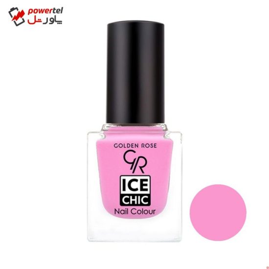 لاک ناخن گلدن رز مدل Ice chic شماره 28
