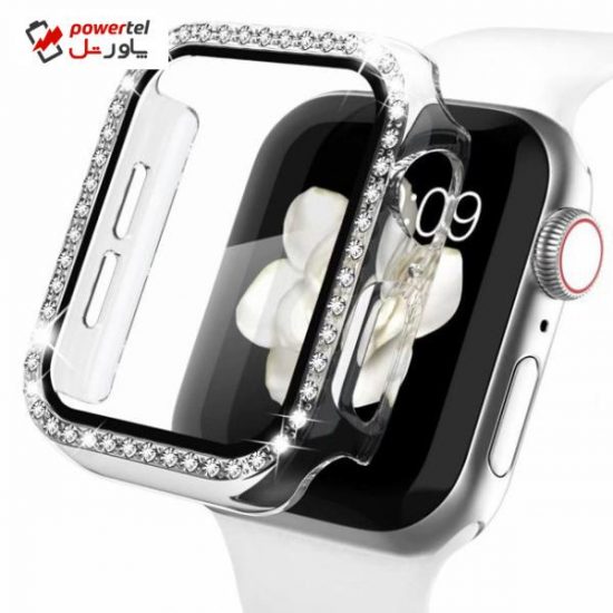 کاور مدل Diamond-037 مناسب برای اپل واچ 44 میلی متری به همراه محافظ صفحه نمایش