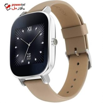 ساعت هوشمند ایسوس مدل Zenwatch 2 WI502Q New با بند چرمی و قابلیت شارژ سریع