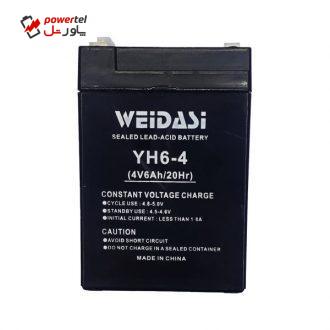 باتری یو پی اس 4 ولت 6 آمپر ساعت ویداسی مدل 4V6AH/20HR