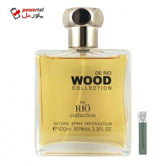 ادو پرفیوم مردانه ریو کالکشن مدل Wood Brown حجم 100 میلی لیتر به همراه عطر جیبی