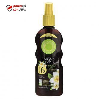 اسپری برنزه کننده روغنی کابانا سان مدل Monoi Tahiti Spf6 حجم 200 میلی لیتر