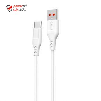 کابل تبدیل USB به USB-C اسکای دلفین مدل S55T طول 1 متر کابل تبدیل USB به USB-C اسکای دلفین مدل S55T طول 1 متر