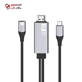 کابل تبدیل USB-C به HDMI / PD اونتن مدل OTN-9572PD کابل تبدیل USB-C به HDMI / PD اونتن مدل OTN-9572PD