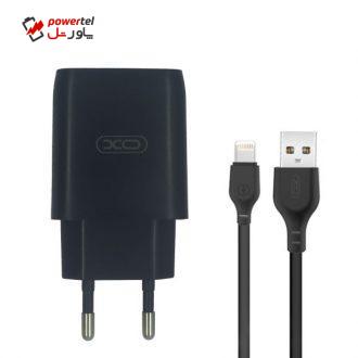 شارژر دیواری ایکس او مدل L57 به همراه کابل تبدیل لایتنینگ شارژر دیواری ایکس او مدل L57 به همراه کابل تبدیل لایتنینگ