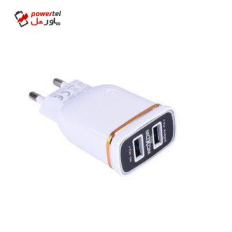 شارژر دیواری ماکسوم مدل kh-22 به همراه کابل لایتنینگ