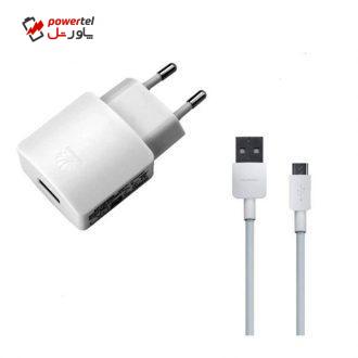 شارژر دیواری مدل HW-050200E2W همراه با کابل microUSB