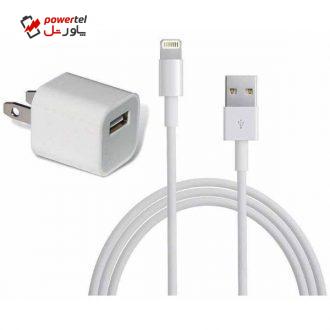 شارژر دیواری مدل MD814814CH-Xs به همراه کابل تبدیل لایتنینگ