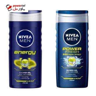 شامپو مو و بدن نیوآ مدل Power Fresh  حجم 250 میلی لیتر به همراه شامپو مو و بدن نیوآ مدل Energy
