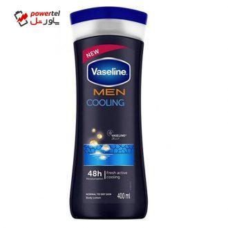 لوسیون بدن وازلین مدل Men Cooling حجم 400 میلی لیتر لوسیون بدن وازلین مدل Men Cooling حجم 400 میلی لیتر