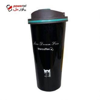 ماگ سفری استار کافی مدل love dream free گنجایش 0.5 لیتر
