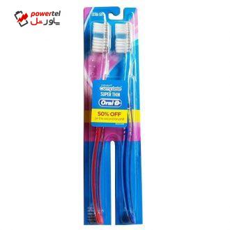 مسواک اورال-بی سری COMPLETE مدل SUPER THIN  با برس خیلی نرم بسته 2 عددی