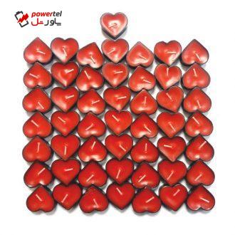 شمع وارمر طرح قلب بسته 50 عددی شمع وارمر طرح قلب بسته 50 عددی
