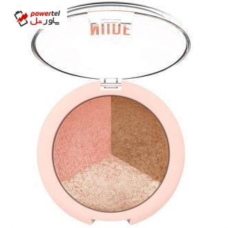 پالت آرایش و هایلایتر صورت گلدن رز مدل NUDE LOOK