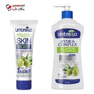 کرم ژل آبرسان آمبرلا مدل Olive حجم 600 میلی لیتر به همراه کرم ژل آبرسان حجم 75 میلی لیتر کرم ژل آبرسان آمبرلا مدل Olive حجم 600 میلی لیتر به همراه کرم ژل آبرسان حجم 75 میلی لیتر