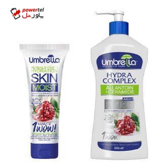 کرم ژل آبرسان آمبرلا مدل Pomegranate حجم 600 میلی لیتر به همراه کرم ژل آبرسان حجم 75 میلی لیتر کرم ژل آبرسان آمبرلا مدل Pomegranate حجم 600 میلی لیتر به همراه کرم ژل آبرسان حجم 75 میلی لیتر