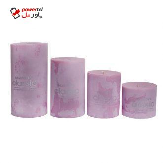 شمع کلاسیک مدل استوانه ای مجموعه 4 عددی شمع کلاسیک مدل استوانه ای مجموعه 4 عددی