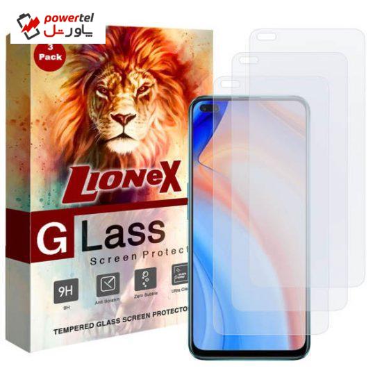 محافظ صفحه نمایش لایونکس مدل UPS مناسب برای گوشی موبایل اوپو Reno4 بسته سه عددی
