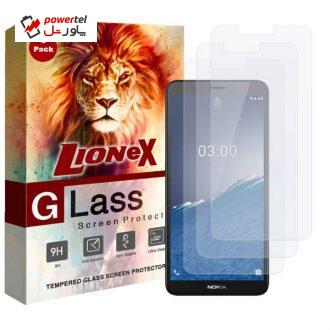 محافظ صفحه نمایش لایونکس مدل UPS مناسب برای گوشی موبایل نوکیا C3 بسته سه عددی