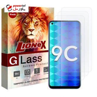 محافظ صفحه نمایش لایونکس مدل UPS مناسب برای گوشی موبایل آنر 9C بسته سه عددی