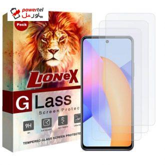محافظ صفحه نمایش لایونکس مدل UPS مناسب برای گوشی موبایل آنر 10X Lite بسته سه عددی